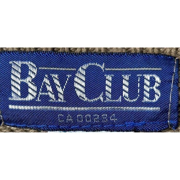 Vintage Bay Club Cardigan Sweater Men L Brown Grandpa Knit Baggy - Picture 9 of 12